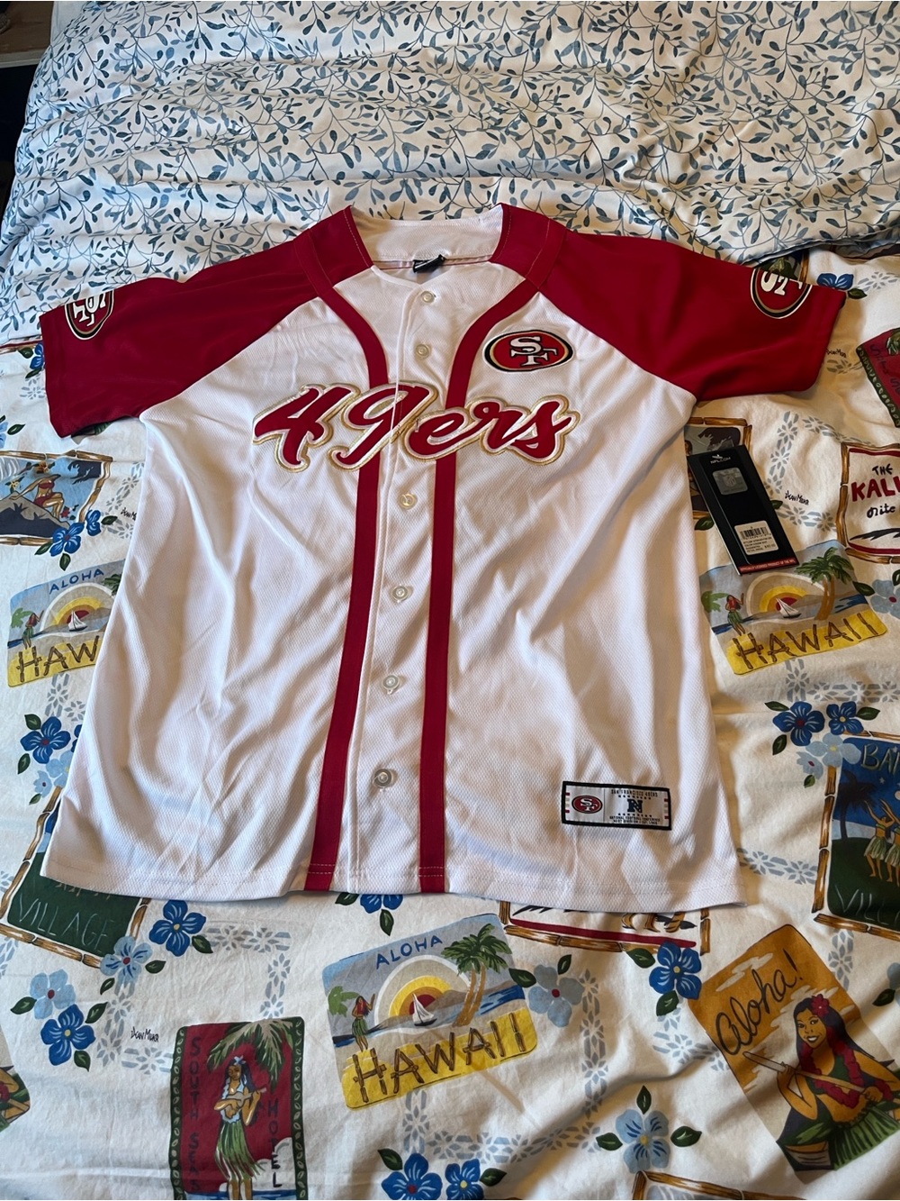 New San Francisco 49ers Baseball Style Jersey size small